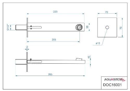 Docks DOC16001 vaňový výtok